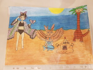 2.platz Zeichenwettbewerb 2022 Thema Sommer, Sonne, Strand