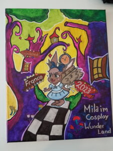 3.platz Zeichenwettbewerb 2023 Thema Mila Im Cosplaywunderland